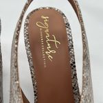 Journee Collection  Shoes Women 10 Gray 100% Leather Elena Snakeskin Peep Toe NEW Photo 6