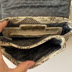 Olivia & Joy snake print shoulder bag purse ivory cream brown gold chain studded Photo 2