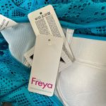 Freya Turquoise Blue Sundance Crochet Halter One Piece Monokini Size 32DD NEW Size M Photo 2