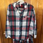 Victoria's Secret EUC Victoria’s Secret Flannel Pajama Set, Red, White, Green Plaid, Small Photo 5