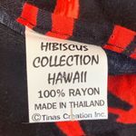 Vintage Hibiscus Collection Black Red Hawaiian Floral Fringe Convertible Sarong Size undefined Photo 7