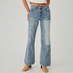 Anthropologie  Pilcro Laidback Flare Jeans Size 29 Patchwork Distressed High Rise Photo 3