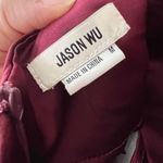 Jason Wu NWT Satin Halter Neck Slip Midi Sheath Dress Burgundy Medium Photo 8