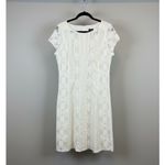 Rafaella White Lace Dress 12 Elegant Party Cocktail Midi Career Short Sleeve # Photo 1