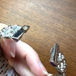 Boutique Hinged Woven Cuff Bracelet Statement Jewelry Silver Photo 7