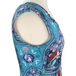 Disney The Little Mermaid Teal Ariel Print Open Back Skater Dress Photo 4