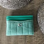 Coach Colored Denim Quilted Essential Card Case, Green Ivy Photo 14