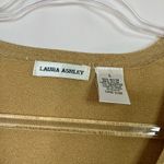 Laura Ashley  | Sweater Womens Large Metallic Gold 3/4 Sleeve Scoop Neck NWT Photo 3