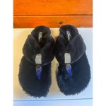 Forever Fuzzy Thong Slippers Sz 8.5 Black NWOT Black Photo 5