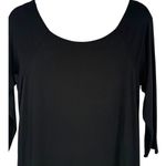 Ali & Jay  3/4 Sleeve Faux Leather Bottom‎ Made in USA Shift Dress Black Sz Large Photo 5