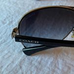 Coach : Kiera (L925) Black & Silver Tone Aviator Sunglasses- wear Photo 9