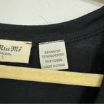 Miss Me  Black Asymmetrical Tee Shirt Womens S Y2K Gold & Silver Sequin Leaf Photo 4