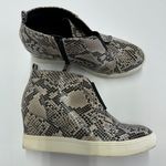 MIA  Shoes Womens 8.5 Christie Black Tan Snake Reptile Wedge‎ Sneakers Photo 0