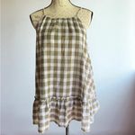 FOR THE REPUBLIC  Gingham Halter in Olive Sz L NWT Photo 2