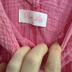 Pink Lily  Sleeveless Short Pink Gauze Romper Size Large Photo 6