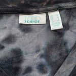LOGO By Lori Goldstein LOGO‎ Lounge Lori Goldstein Brushed Tie-Dye V-Neck Long Sleeve Top Black Size M Photo 7