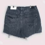 American Eagle  Black Distressed Highest Waist‎ '90s Boyfriend Shorts Size 10 Photo 3