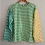 English Factory New  Crewneck Long Sleeve Colorblock Striped Top Size Small Photo 0