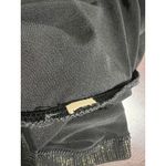 Veronica M  Black Gold Lurex Sparkle Mock Neck Backless Draped Cocktail Dress XS Photo 7