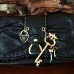 Juicy Couture Vtg Y2K black clutch purse charms Photo 0