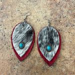 Handmade Leather and animal fur earrings Photo 0