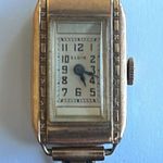 Elgin women’s vintage art deco antique 10k gold filled watch adjustable 6 Photo 2