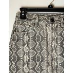 BLANK NYC  The Jane Gray And Cream Snakeskin Print Denim‎ A Line Mini Skirt 24 Photo 3