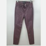 White House | Black Market WHBM HR Coated Skinny Jeans in Black Cherry sz 2 S NWT Photo 5