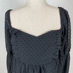 Boohoo Babydoll Whimsygoth crop blouse women’s 8 chiffon ruffle sweetheart NEW Photo 4