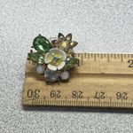 Betsey Johnson Flower AB Cluster Stud Earrings Rhinestone Fairycore Fairy USED Photo 8