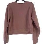 Brooklyn Cloth  Women Size Large Dusty Rose Pink Self Love Club‎ Crewneck Sweater Photo 0