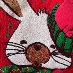 VINTAGE Hanes LARGE Red Joy to the World Ugly Christmas Sweater USA Long Sleeve Photo 6