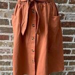Paper bag Waist Pocket Skirt Orange Photo 0