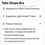 Lululemon Black Take Shape Bra 32C Photo 7