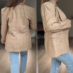 Vintage Tan Houndstooth Double Breasted Blazer 8 Union Made Photo 1