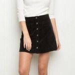 Brandy Melville Black Corduroy Snap Up Skirt Photo 0