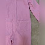 Ascot & Hart pink ribbed embroidered peace sign snap button jumpsuit size small Photo 8