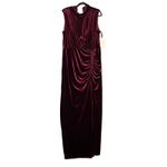 REVELRY Beck Velvet Dress Plus Size 22 Burgandy Ruched Formal Bridesmaid NWT Red Photo 3