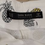 ZARA Summer Pineapple Print White High Rise Shorts Photo 4