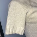 Cream Cable Knit Turtleneck cashmere Sweater Size M Photo 2