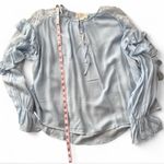 Love Riche Baby Blue Lace Trimmed Blouse Photo 13