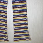 ZARA  Pants Womens Sz S Knit Striped Colorful Pull On Yellow Red Blue Ribbed Photo 5
