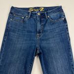 Seven7  Step Fray Raw Hem Mid Rise Crop Fashion Jeans Medium Wash Size 4 Photo 1
