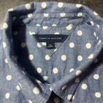 Tommy Hilfiger  Sleeveless Blouse Women's Size XL Blue Polka Dots Button Front Photo 2