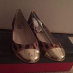 mix no. 6 Leopard Print Gold Metallic Toe  Flats Photo 1