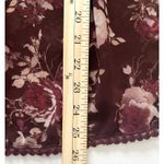 Taylor and Sage Printed Lace Illusion Dark Berry Bark Polyester Blouse Top Sz M Purple Size M Photo 7