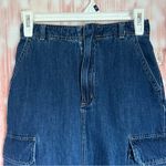 GU Blue Midi Denim Cargo Skirt Size S Photo 3