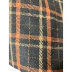 Vintage Michele Wool Blend Tartan Fringe Plaid School Girl Faux Wrap Skirt S Orange Photo 3