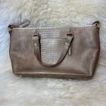 Brahmin  MINI ASHER in CABANA VINEYARD Cream & Brown GENUINE LEATHER HANDBAG Photo 1