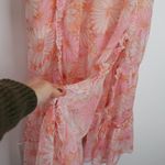 Miss Selfridge Coquette Floral Babydoll Maxi Dress Pink Ruffle Tier Size 12 Boho Photo 5